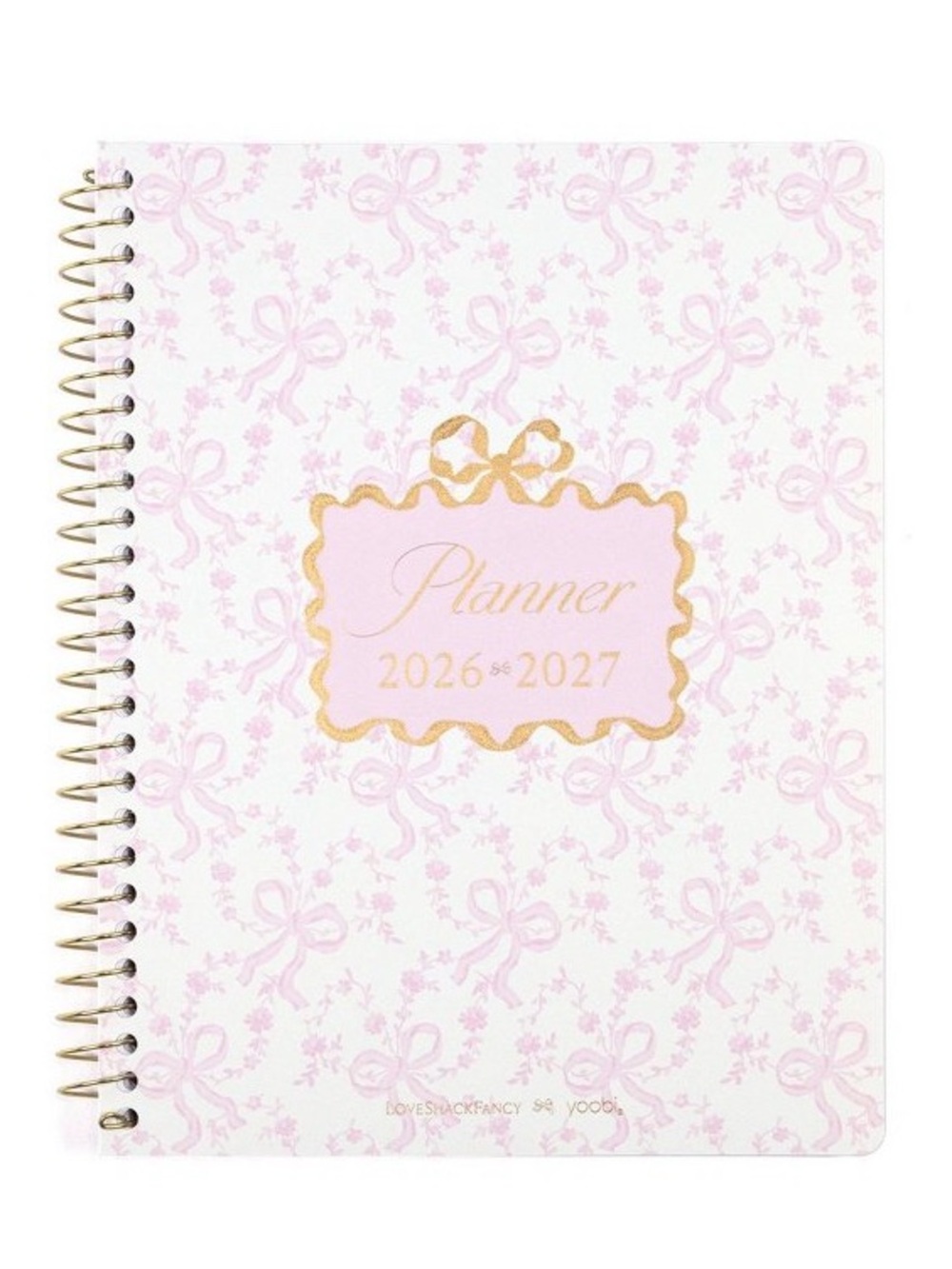 IN-HAND | LoveShackFancy x Target Yoobi Coquette Bow Monthly Weekly Planner